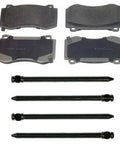 2004 Cadillac DeVille Front MRD784 Ceramic Disc Brake Pad Set with pins for Chevrolet Express and GMC Savana applications.