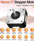 Product image of 10Pack Nema 17 Stepper Motor 1.8° 2 Phase High Torque 0.13Nm(18.41oz·in) Bipolar 42x21mm for 3D Printer CNC Machine