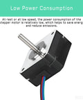 Nema 17 Stepper Motor 145mNm High Torque 20.5mm/0.80inch Bipolar 1A-3.5V 2 Phase 4 Lead Step Motor with shaft view