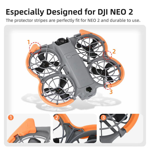 Propeller Guard Protector For DJI Neo 2 Drone Anti Collision Bumper Case Lightweight Shockproof Durable Orange Custom Fit