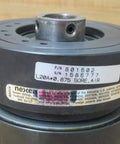 Close-up of Nexen Group 801502 Air TL-A Torque Limiter with 0.875in bore, showing part numbers and label details.