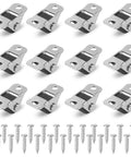 12 Pcs Half Inch Small Caster Wheels With Unidirectional Non Swivel Plate Casters And Rubber Wheels For Furniture And Small Appliances