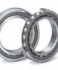 NSK 7012CTRDULP4Y Super Precision Angular Contact Bearing Duplex, metal rings with ball bearings, side view of two rings