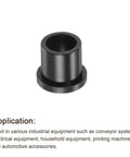 4 Pieces Flanged Sleeve Bearing 9.6mm By 12.7mm By 13.4mm Nylon Oilless Bushing Black Self Lubricating for industrial use