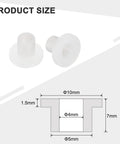 Flanged Sleeve Bearings Nylon Bushings With Flange 4mm Bore 5mm Outer Diameter 7mm Length Flange Diameter 10mm, size diagram.