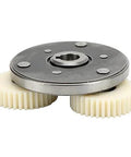 Side view of Electric Motor Gear Clutch Kit, High-Torque Planetary Gear Replacement, 36T Nylon Construction components