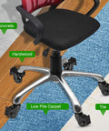 Office chair with Two Inch Lockable Caster With Five Sixteenth Inch 18UNC Threaded Stem, durable wheels on various floors