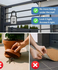 Key Lock Box For Outdoor Use With Four Digit Combination Realtor Lockbox for Keys on gate, avoiding hiding under mats or pots
