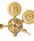 welding oxygen regulator CGA 540 with dual gauges 0-200 PSI outlet and 0-4000 PSI inlet, solid brass body designed for MIG and TIG operations.