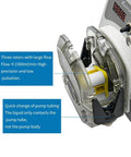 peristaltic Pump 24V 1500ml/min high Flow Intelligent Variable Speed 0.1-400rpm showing LED screen and internal mechanism