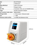Front view of intelligent peristaltic pump 24V stepper motor adjustable programmable low flow liquid dosing pump with control 0-88ml/min