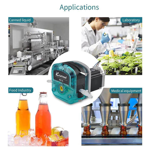 KKTS-24S18 1600ml/min high Flow peristaltic Pump 24V Stepper Motor dosing Pump in lab, food industry, and medical use