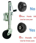 Side view of phenolic wheel with flat tread, 4 to 6 inch diameters, 2-inch width, 1/2 inch bearings for heavy duty use up to 1300 lbs.