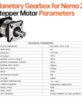 Ratio 10:1 Planetary Gearbox for Nema 23 Stepper Motor 57-67mm Backlash 15 arcmin Input Shaft 21mm φ8mm planetary reducer