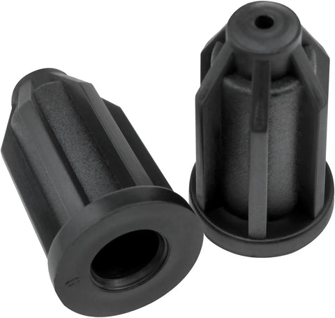 12 Pack Plastic Caster Socket Sleeves For Chair Wheels Round Inserts For One Inch Wheel Diameter And Seven Sixteenth Inch Inside Stem Durable Black Plastic Mounting Sockets With Easy Installation