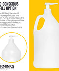 1 Gallon Pump Dispenser for Shampoo, Detergent, Lotion & Body Wash, Liquid Dispenser Pump for Condiments and Paints - front view