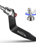 Pneumatic Tool Rafter Hook Hanger with 1/4 Inch & 360° Swivel Air Fitting, Lightweight Aluminum Air Tool Organizer Holder