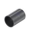 Single POM sleeve bearing showing 10mm bore, 12mm OD, and 20mm length, black self-lubricating bushings for linear guides and shafts.