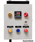 Assembled Powder Coating Oven Controller Kit 240V 30A 7200W for North American ovens, featuring control panel and switches.