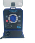 Front view of Precision Controls Diaphram Metering Chlorine Chemical Water Pump -31.6 GPD, 150 PSI - 115 Volt with control dial