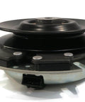 Side view of PTO Clutch with Wire Harness for Hustler FasTrak with 54" Deck 928291, 928502 showing black pulley and metal components.