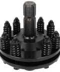 Front view of PTO Slip Clutch, 1-3/8" 6 Splines Both Ends Slip Clutch, Adjustable Rotary Cutter Brush Hog Slip Friction Clutch, black