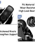 Close-up of Four Pack Side Mount Caster Wheels With L Shaped Brackets 40mm Diameter PU Rubber Silent Castors, focus on wear-resistant material.