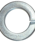 Close-up view of Split Lock Washers Quarter Inch Hardened Steel Prevent Bolt Loosening 100 Pack showing the bent surface design.