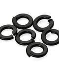 One Quarter Inch Split Lock Washers In 304 Stainless Steel 18-8 With Black Finish, Durable Nuts And Bolts Security, Pack Of 100