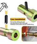 Two Pack Cat 1 Quick Hitch Adapter Bushing Kit For Category I 3-Point Tractors Include 5-1/2 Inch Top-Link Pin shown with installation guide