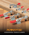 Built Tough 4 Pack Quick Release Toggle Clamps With 300 Lb Holding Capacity for woodworking jigs with antislip tips.