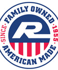 Randall Manufacturing logo with 'Family Owned American Made Since 1955' text in red, white, and blue design.