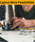 Person assembling RC model with heat-treated 8mm flange couplings for precise shaft joins, featuring electroplated steel connectors.