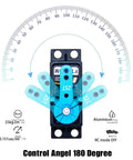 RC Servo 25KG Servo Motor 7.4V High Voltage High Torque Waterproof Full Metal Gear Digital Servo, Aluminum Case, Control Angle 180°