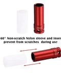 1/2-inch Drive Wheel Protector Impact Socket with non-scratch nylon sleeve and insert, part of 8pcs Tire Deep Socket Set, Color-Coded