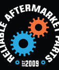 Logo for Reliable Aftermarket Parts featuring colorful gears and text 'Est 2009'