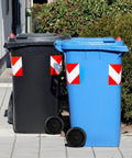 Garbage Can Wheels Replacement With Metal Hollow Shaft And Small Rubber Wheels 19.68 X 7.28 X 3.93 Inches on street bins