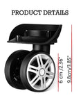 2 Pcs Replacement Luggage Wheels For Most Suitcases Durable Plastic 360 Degree Spinner Wheels With Smooth Quiet Rotation