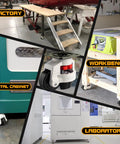 4-Piece Leveling Casters With Nylon Wheel And Rubber Foot, Retractable Workbench Caster Set in factory, lab, and workbench settings