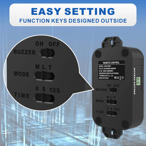 Wireless RF Remote Access Control Electric Strike Door Lock Fail Secure Kit with remote control settings display