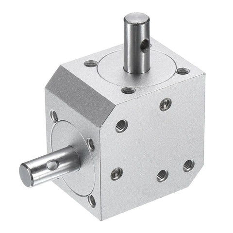 Tapered Bevel Gear Box 1to1 With Right Angle Drive Shafts 8mm 20 Teeth For Diy, aluminum frame with stainless steel shafts