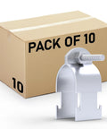 2 Inch Rigid Conduit Clamp Pack Of 10 In Galvanized Steel For Strut Channel With Quick Twist In Install, shown with packaging