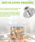 Four Piece 5mm Bore Rigid Flange Coupling Set showcasing heat treatment and electroplating process for RC shafts.