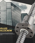39.374 Inch Rolled Anti Backlash Ballscrew With Low Backlash Ball Nut For CNC Machines And 3D Printers close-up view against buildings