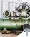 VV Type Rubber Cylindrical Vibration Isolators Mounts With Studs Anti Vibration Shock Absorber For Air Compressors Industrial Equipment
