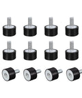 Durable rubber mounts deliver effective vibration isolation for motors, air compressors, cars and boats, with 12-pack M4 threaded posts, 15x10mm base, zinc-plated metal hardware, ideal for steady, quiet operation and longer equipment life.