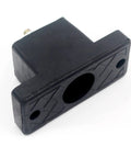 Durable rubber vibration pads isolate outdoor mini split condensers, dampen shocks, and reduce noise; black rectangular pad with holes