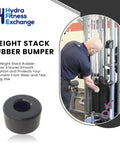 Rubber Weight Stack Bumper 019151-AA Replacement Part For Vision AFG Fitness Strength System, shown installed on machine