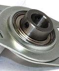 SBPFL208 Pressed Steel Bearing 2-Bolt 40mm Bore Flanged Mounted showing pressed steel housing and bearing unit.