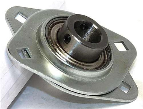 SBPFL208 Pressed Steel Bearing 2-Bolt 40mm Bore Flanged Mounted showing pressed steel housing and bearing unit.